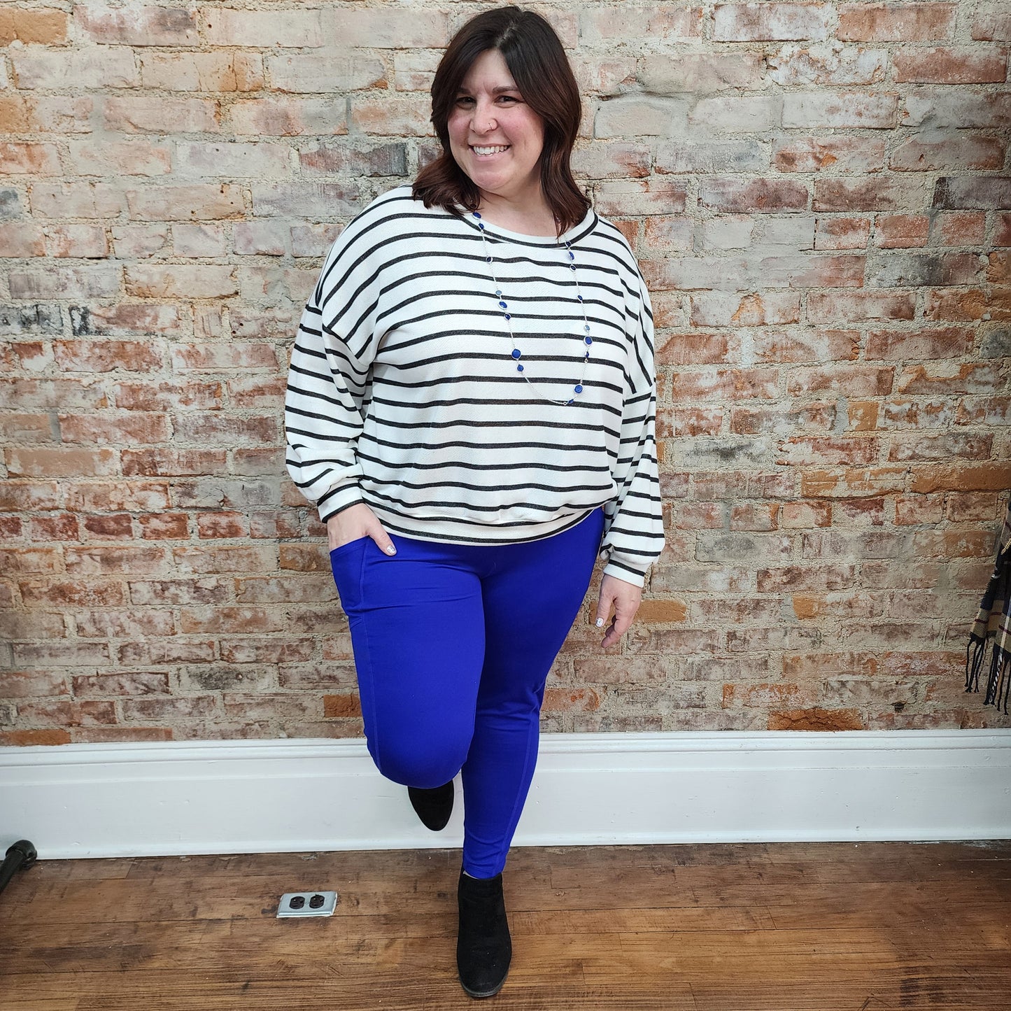 Blue Leggings with Pockets