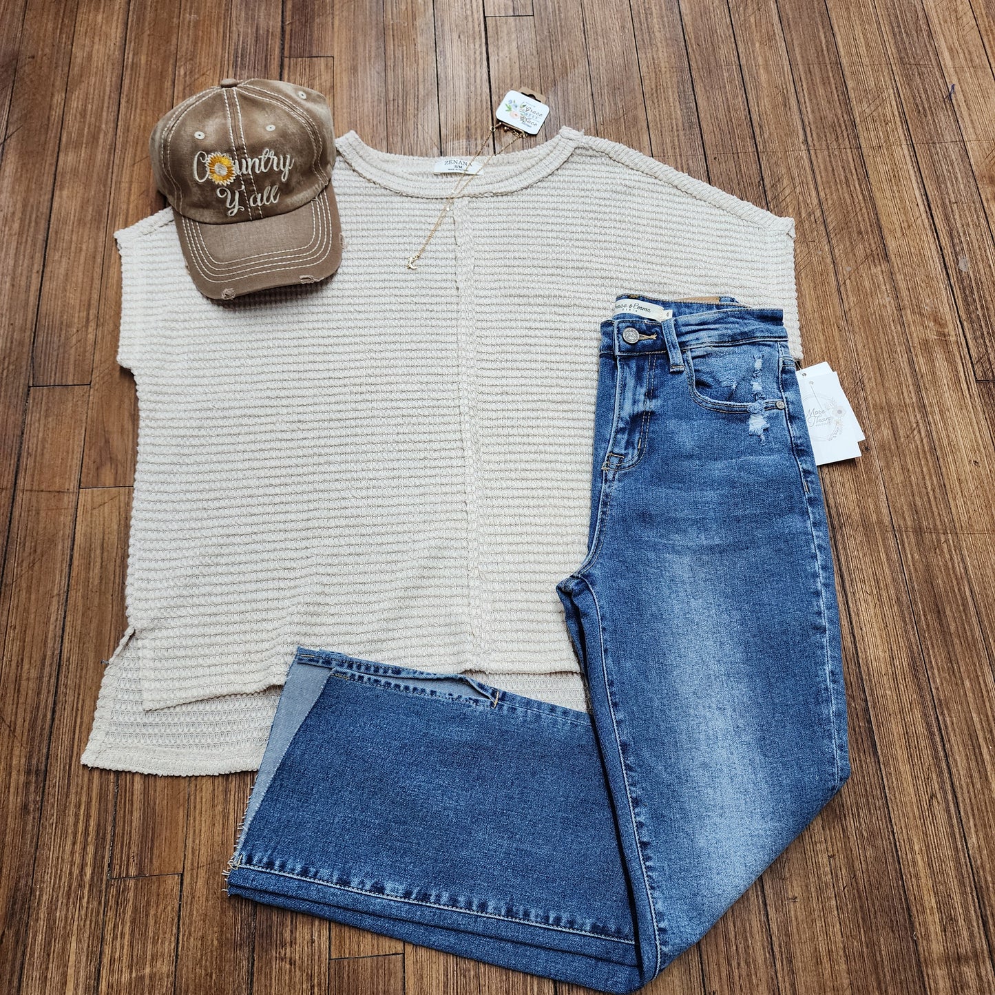 Oatmeal Short Sleeve Top