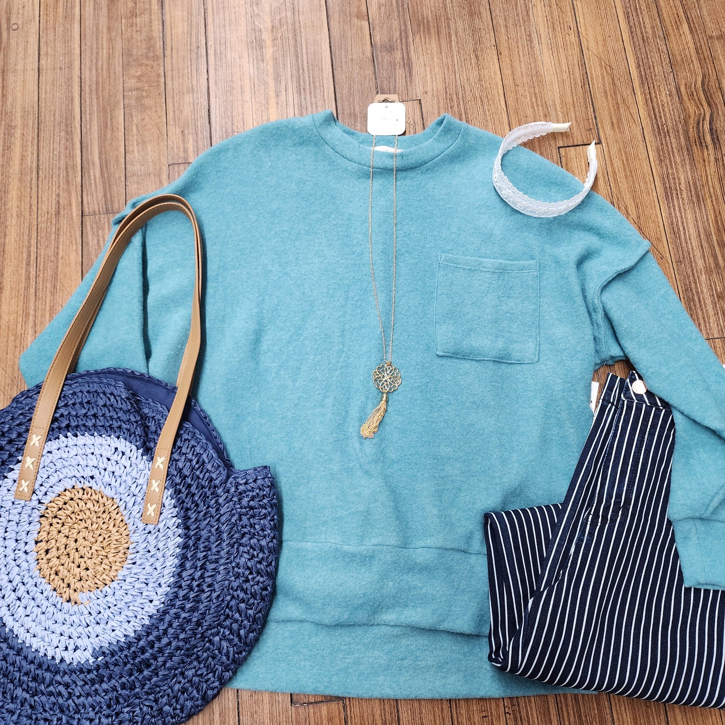 Dusty Teal Soft Sweater