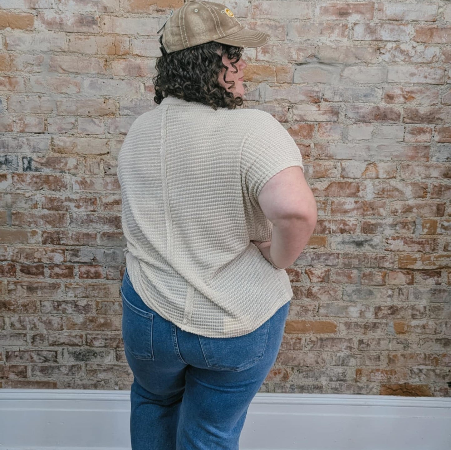 Oatmeal Short Sleeve Top