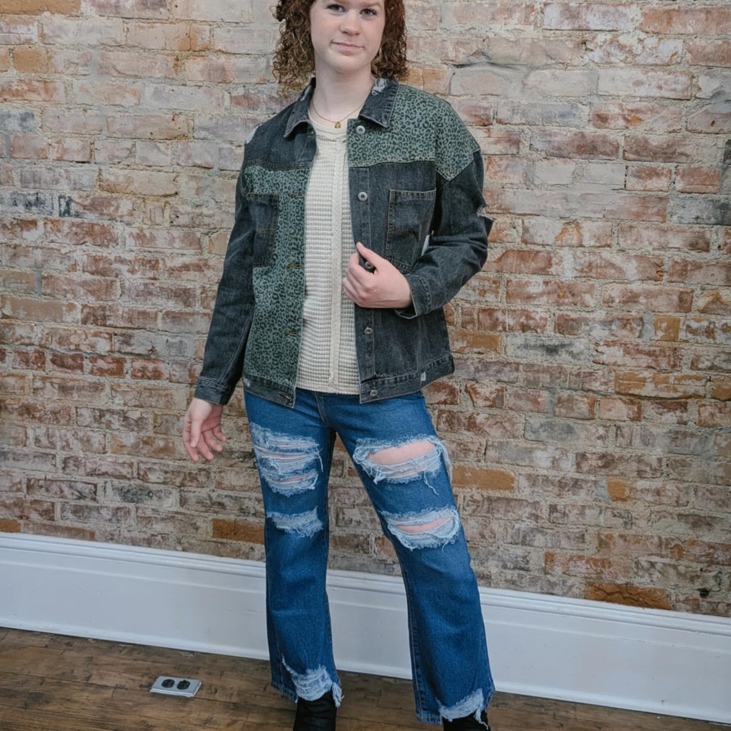 Distressed Flare Jeans