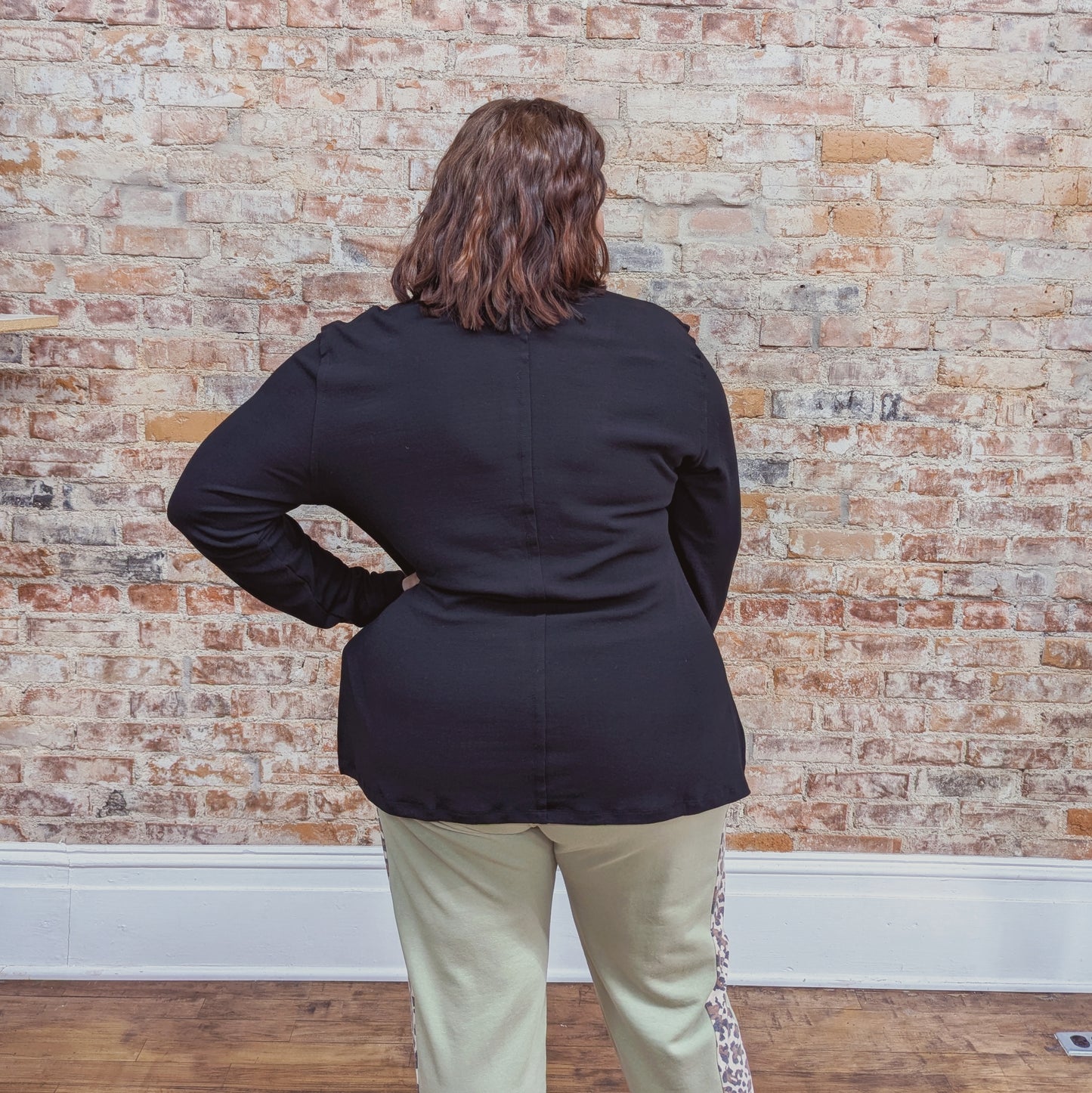 Black Split Side Top