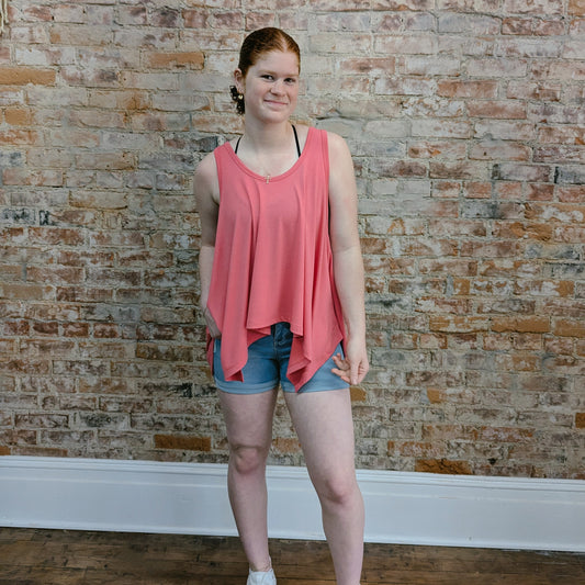 Pink Rose Flowy Tank