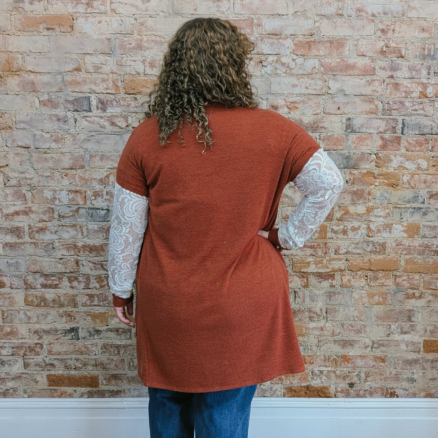 Lace Sleeve Cardigan