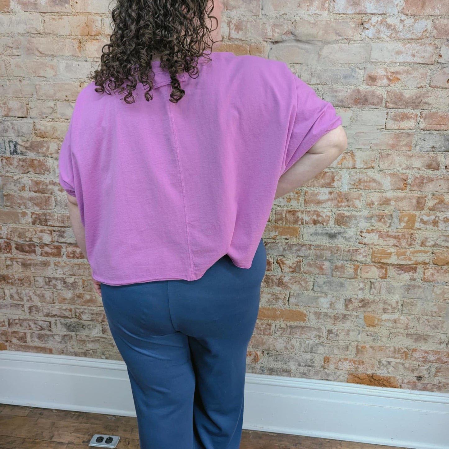 Oversized Drop Shoulder Crop