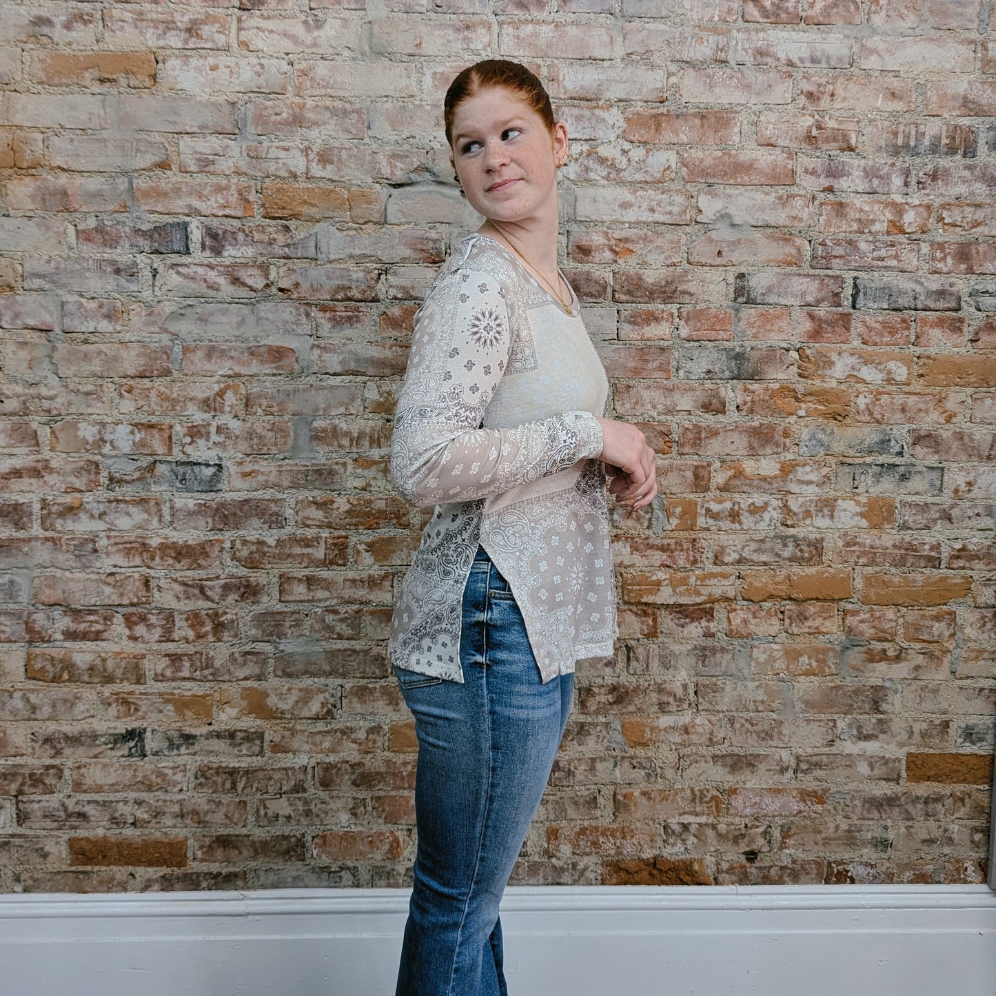 Bandana Print Long Sleeve