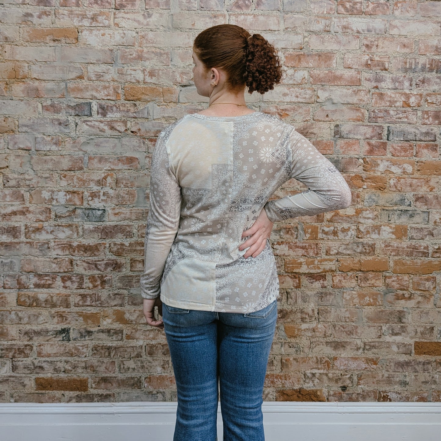 Bandana Print Long Sleeve