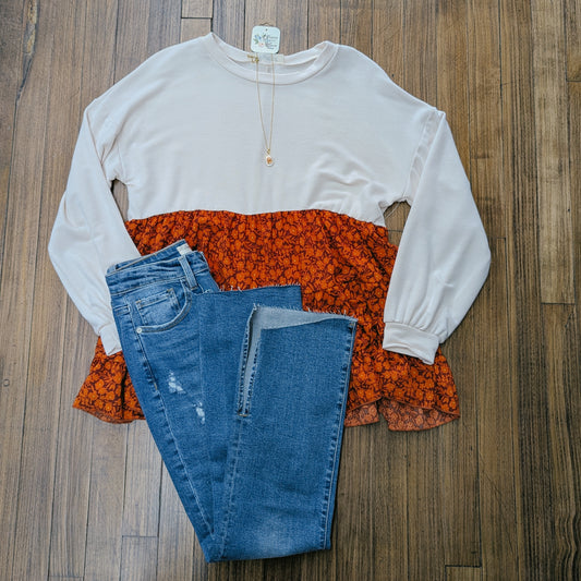 Creamsicle Tiered Top