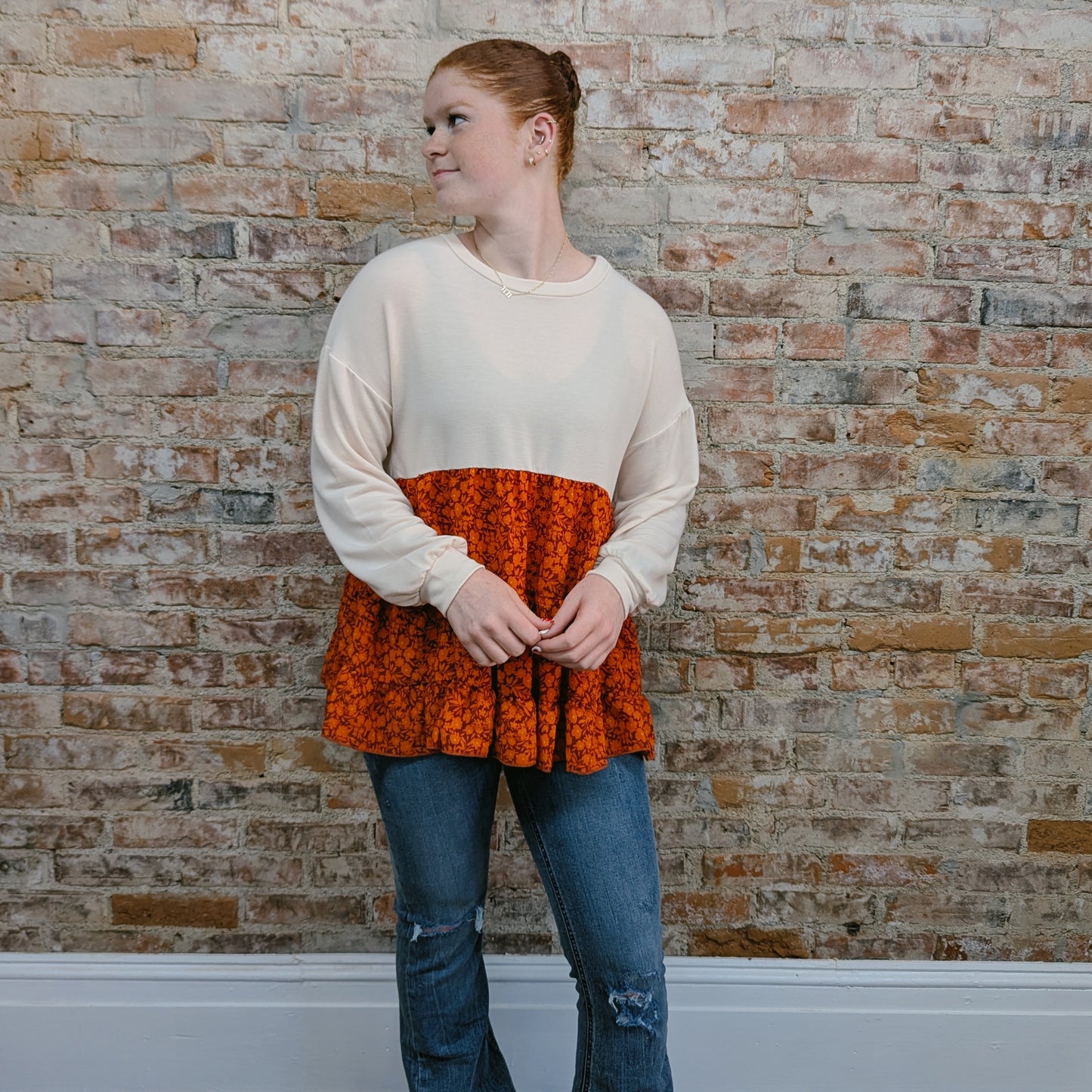 Creamsicle Tiered Top