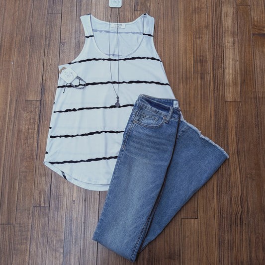 Black Striped Tank Top