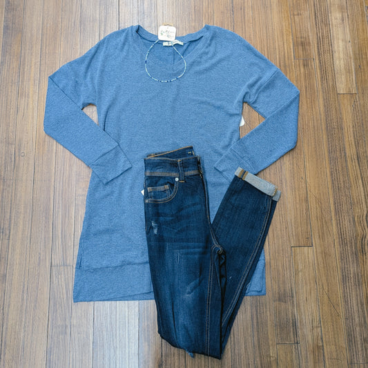 Blue Tunic Sweater