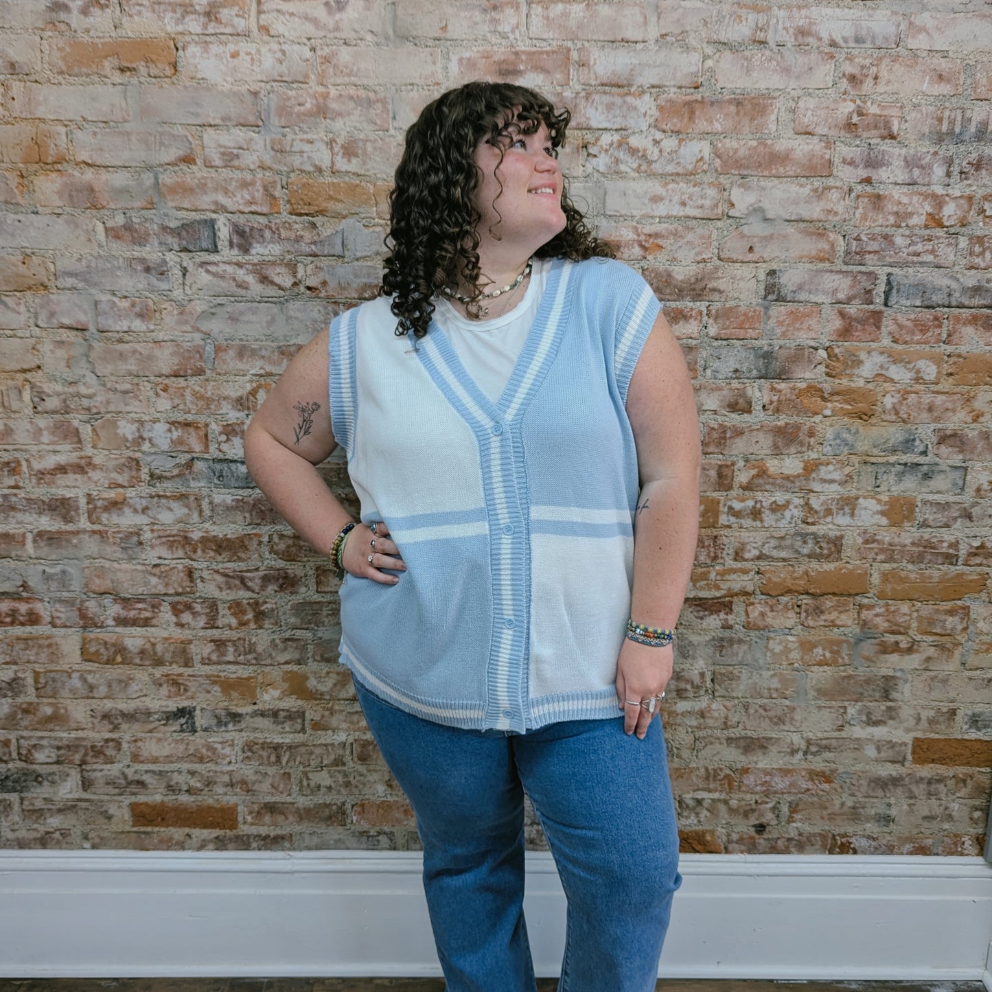 Color Block Sweater Vest