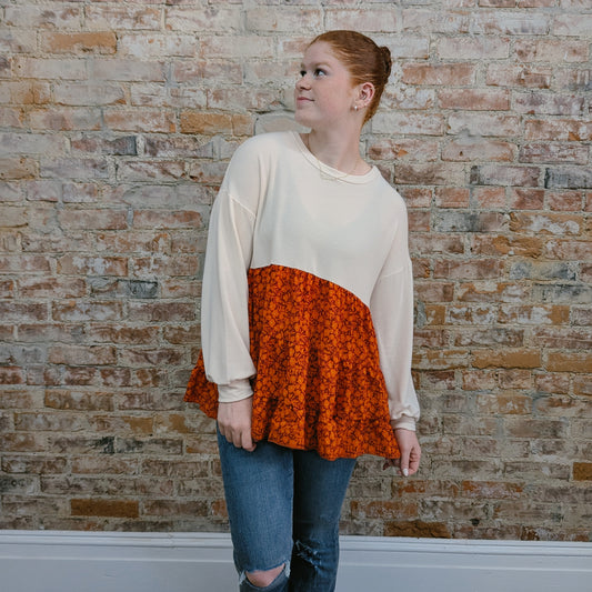 Creamsicle Tiered Top