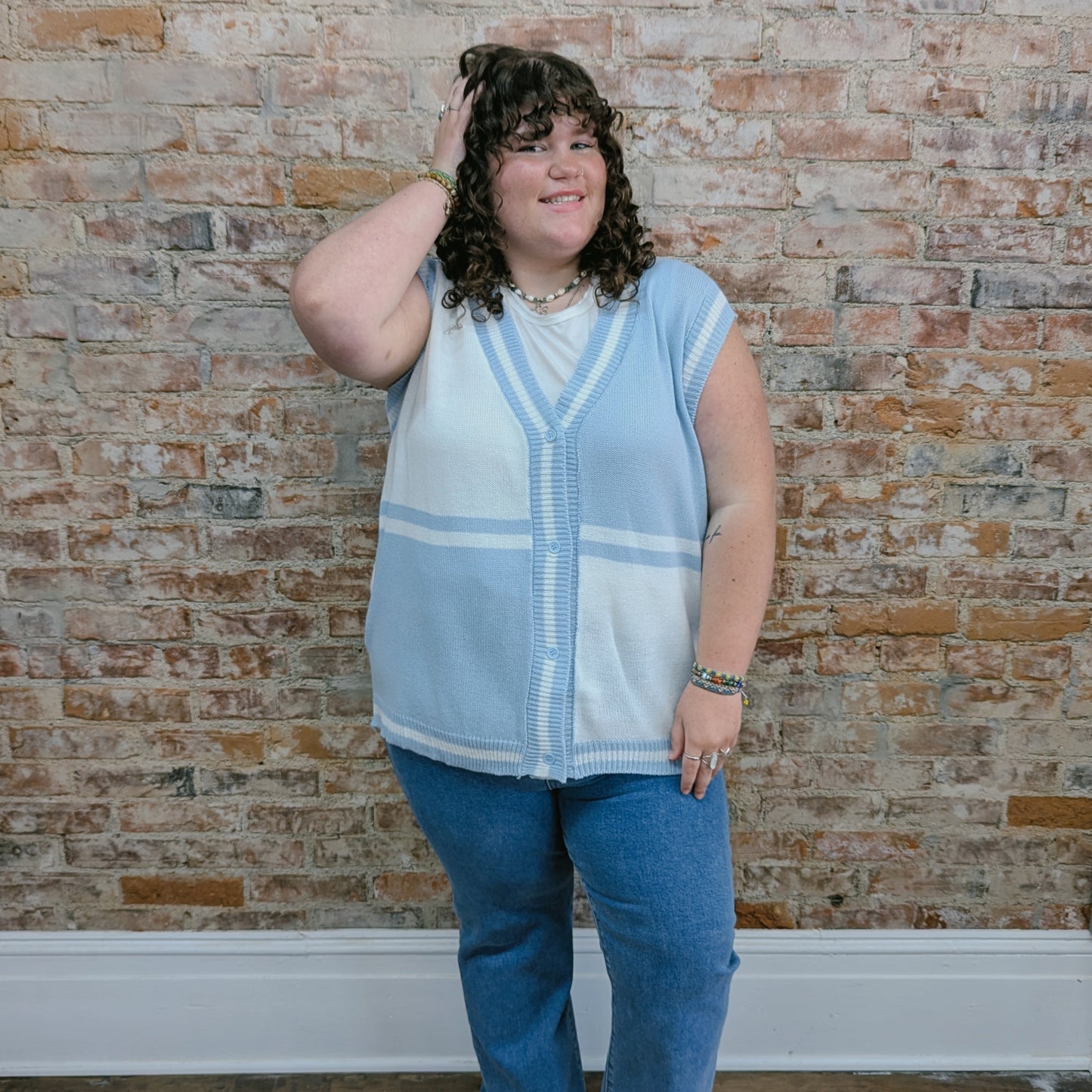 Color Block Sweater Vest