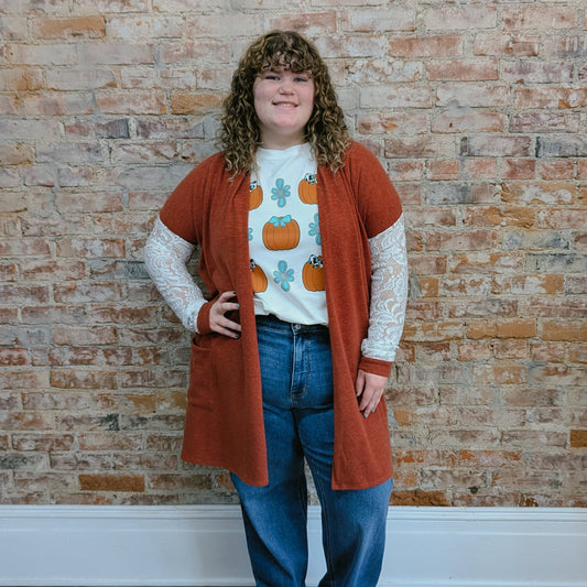 Lace Sleeve Cardigan