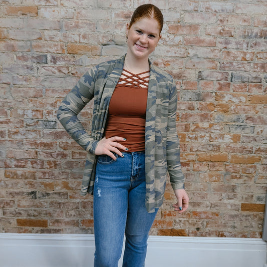 Camo Cardigan