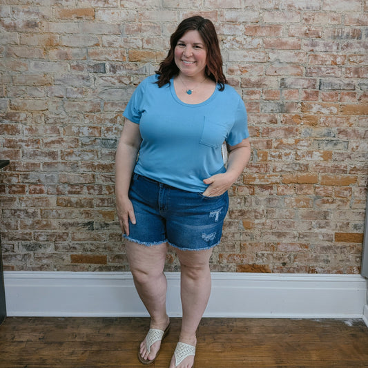 Distressed Jean Shorts