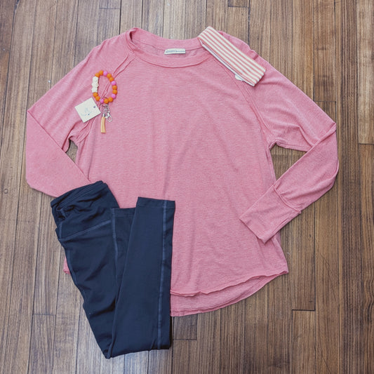 Soft Rose Workout Top