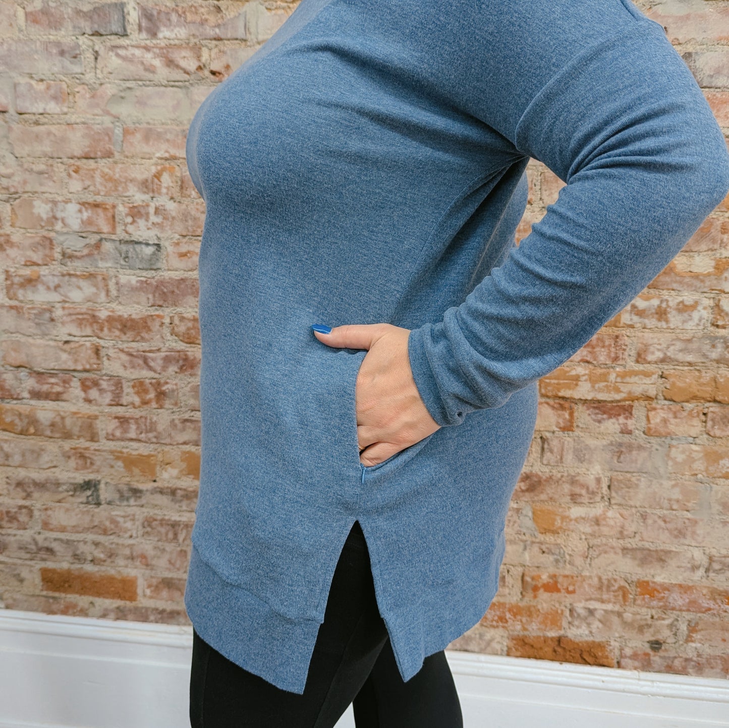 Blue Tunic Sweater