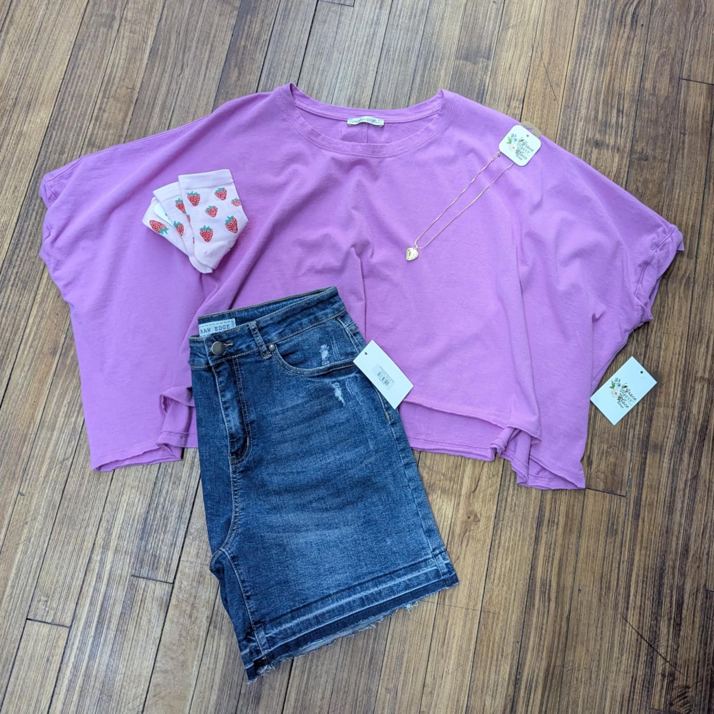 Oversized Drop Shoulder Crop