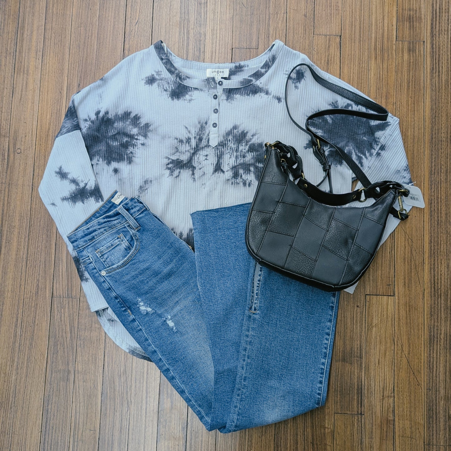 Grey Tie Dye Long Sleeve