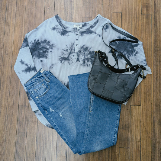 Grey Tie Dye Long Sleeve
