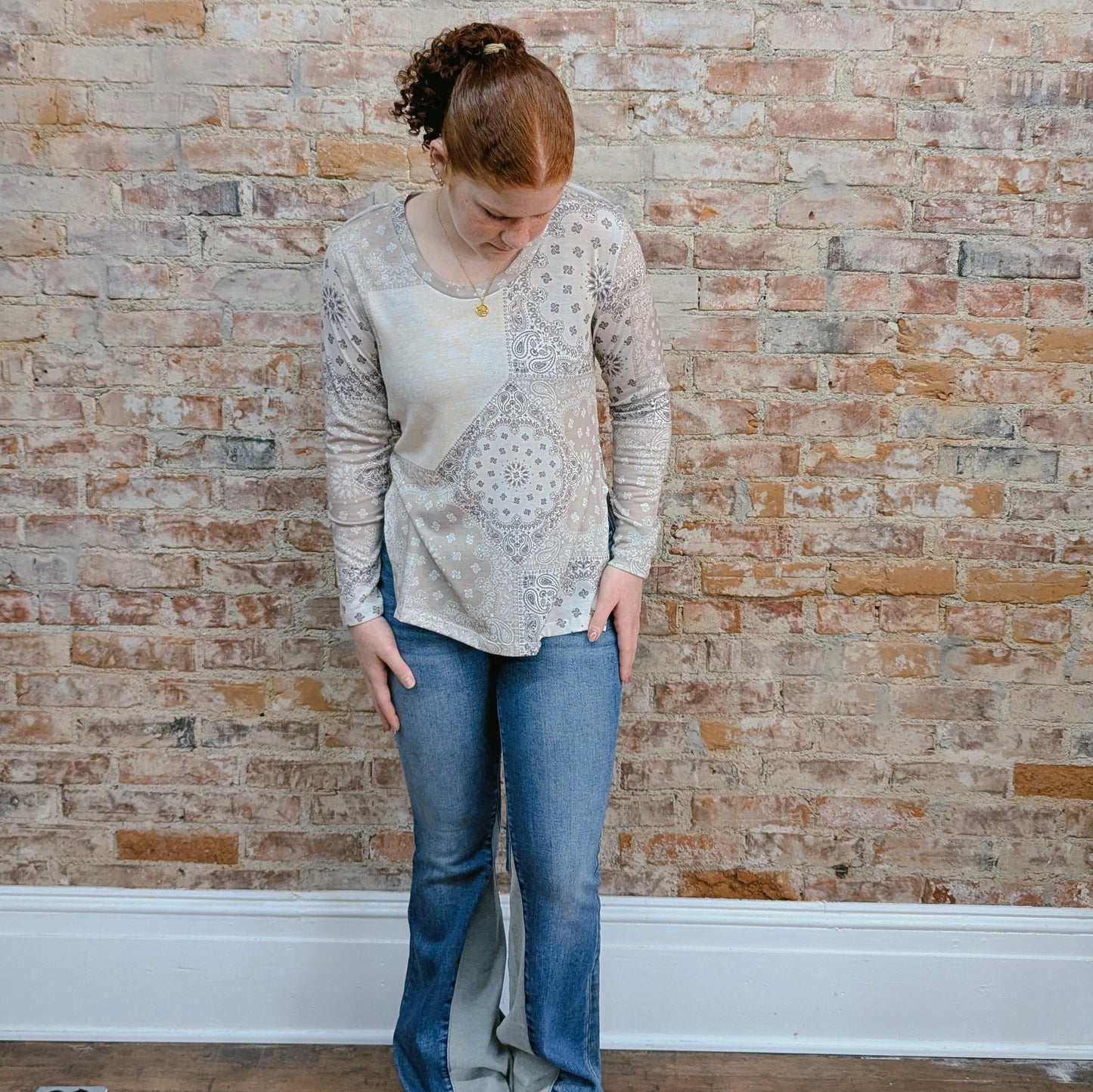 Bandana Print Long Sleeve