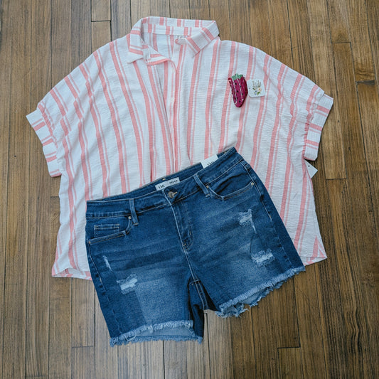 Distressed Jean Shorts