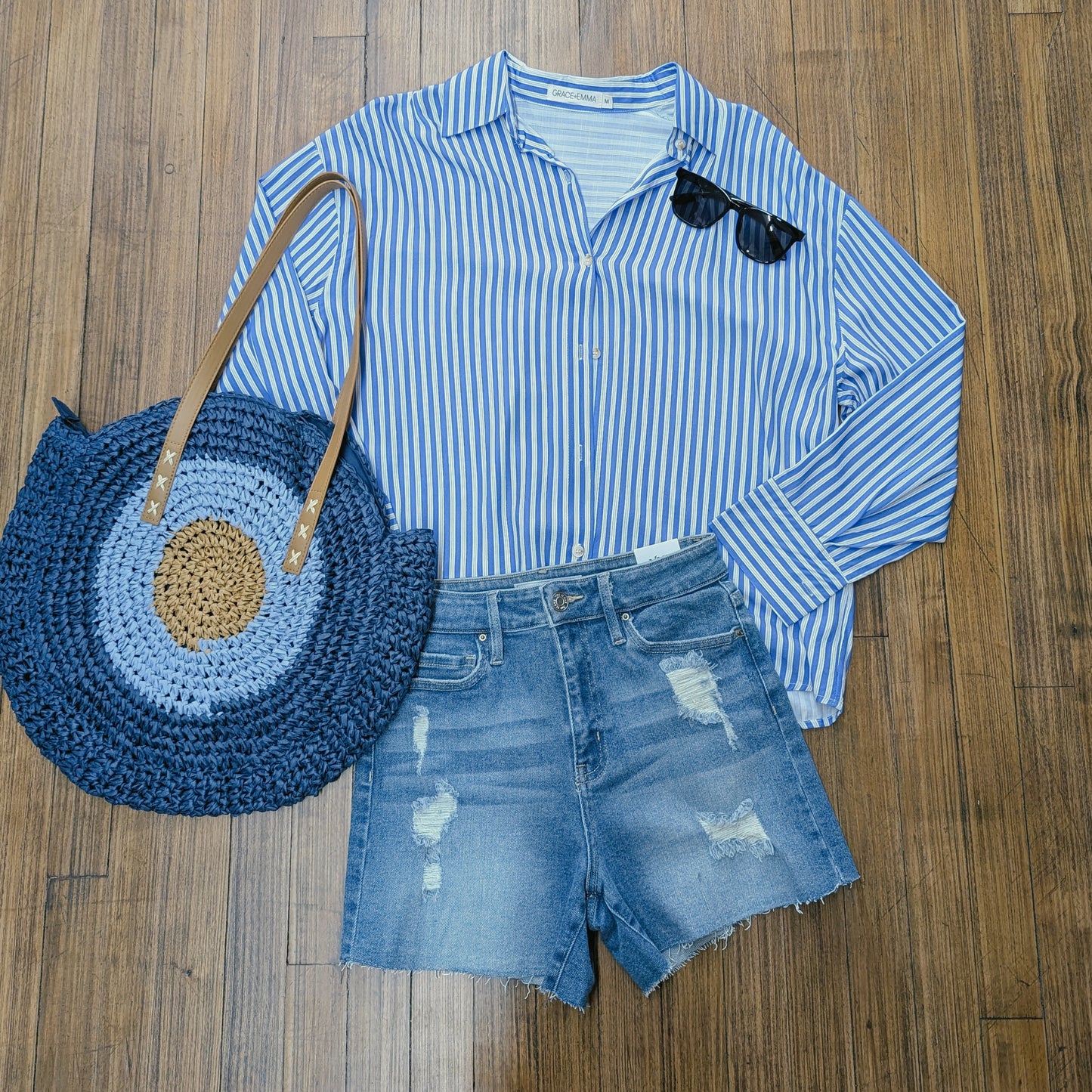 Blue Striped Button Down