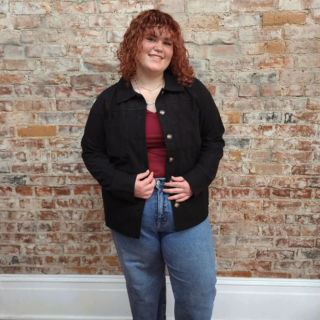 Black Granny Square Back Jacket