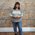 Striped Animal Print Colorblock Top
