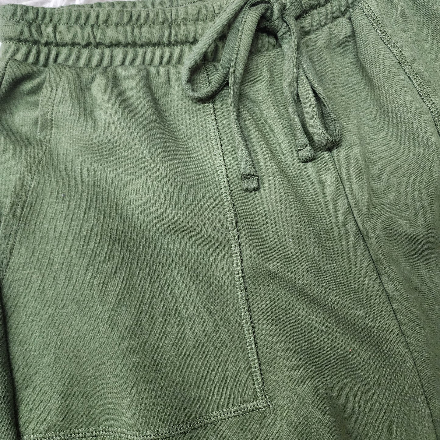 Olive Cotton Shorts