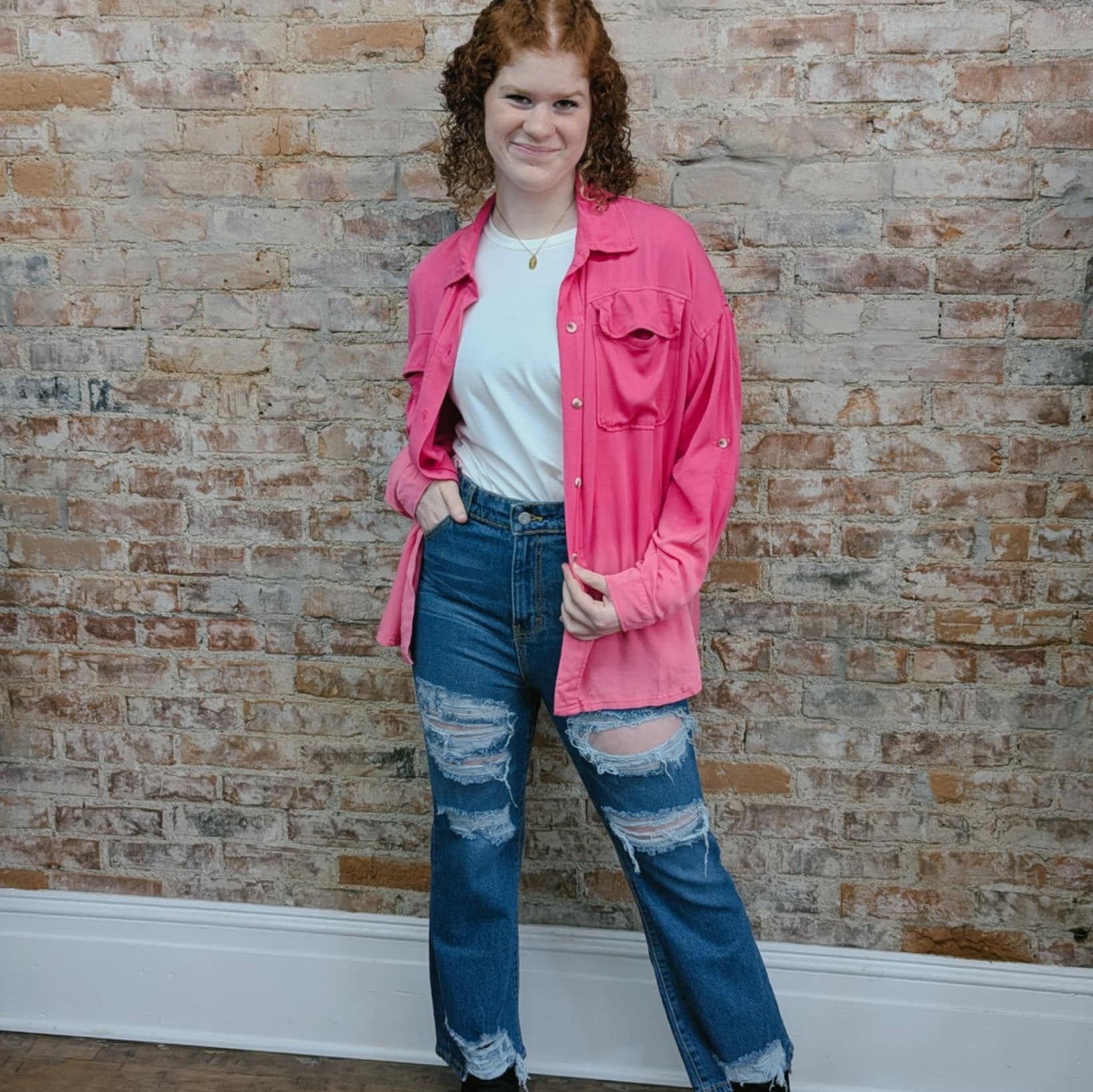 Pretty In Pink Shacket