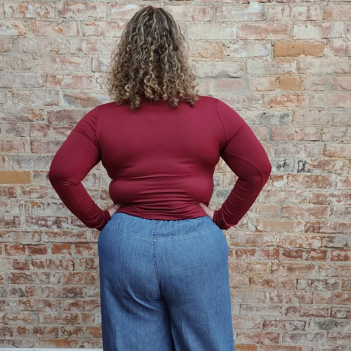 Magenta Long Sleeve Top