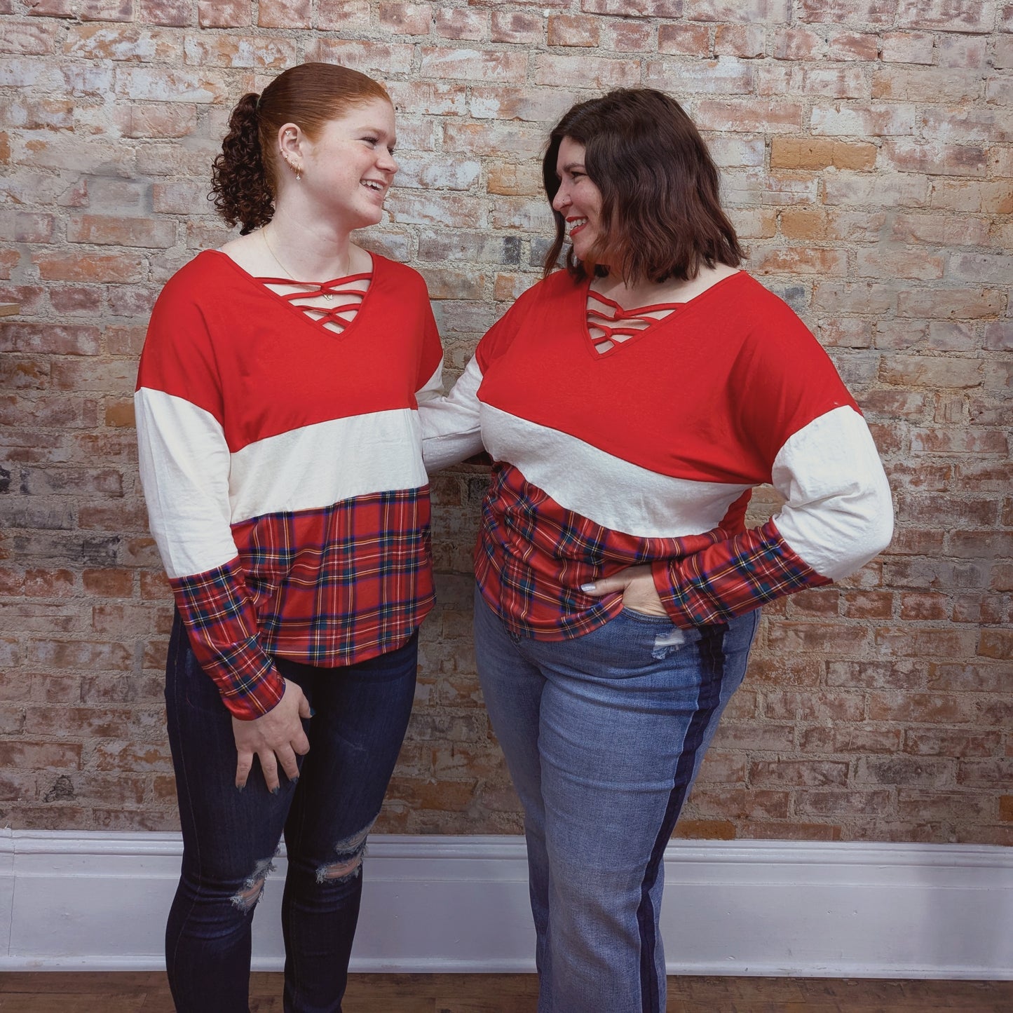 Yuletide Colorblock Top