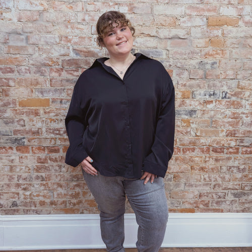 Black Button Down Blouse