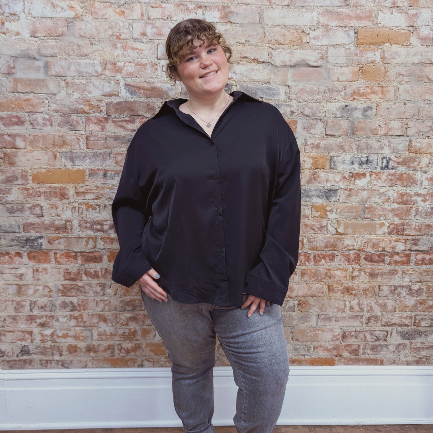 Black Button Down Blouse