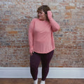 Soft Rose Workout Top