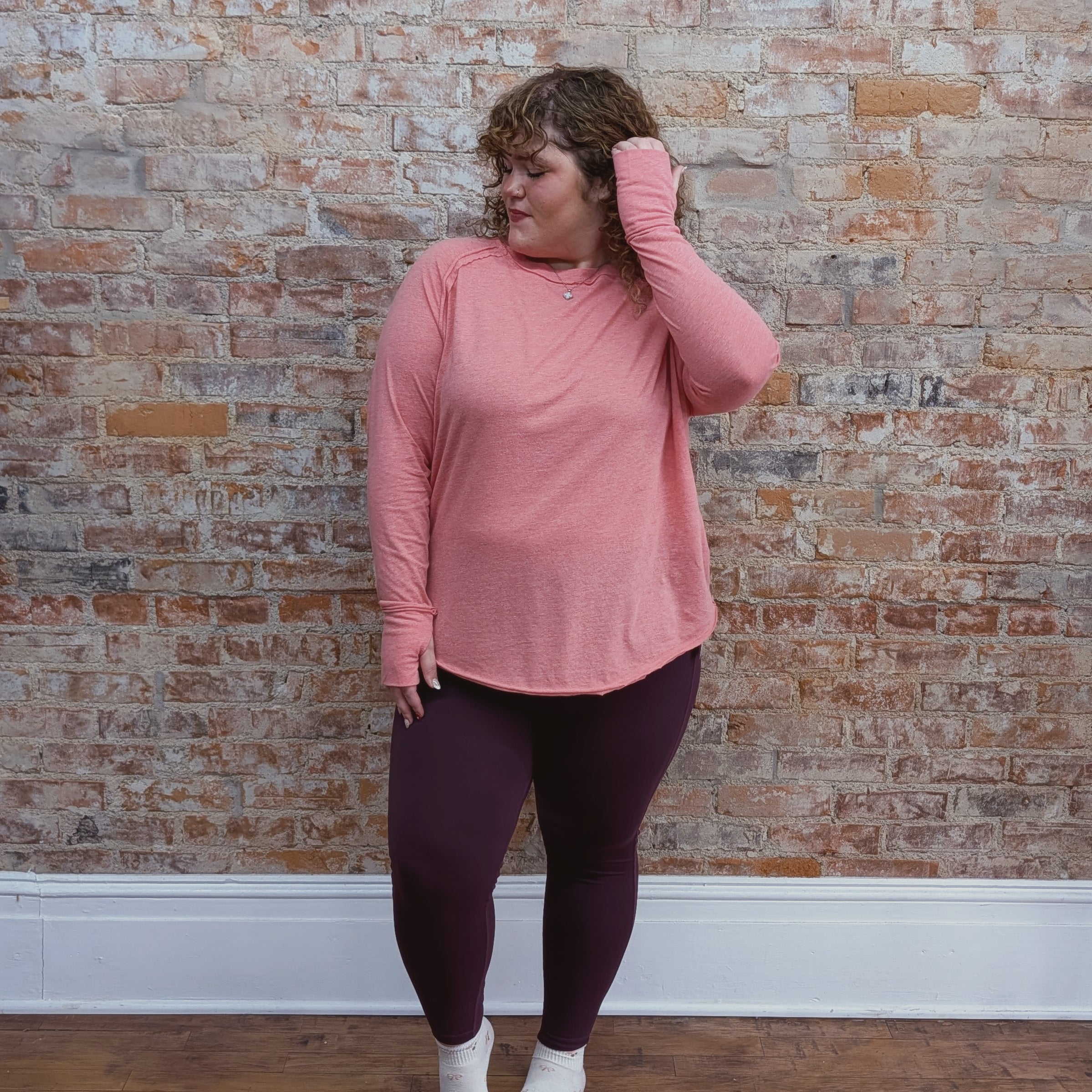 Soft Rose Workout Top