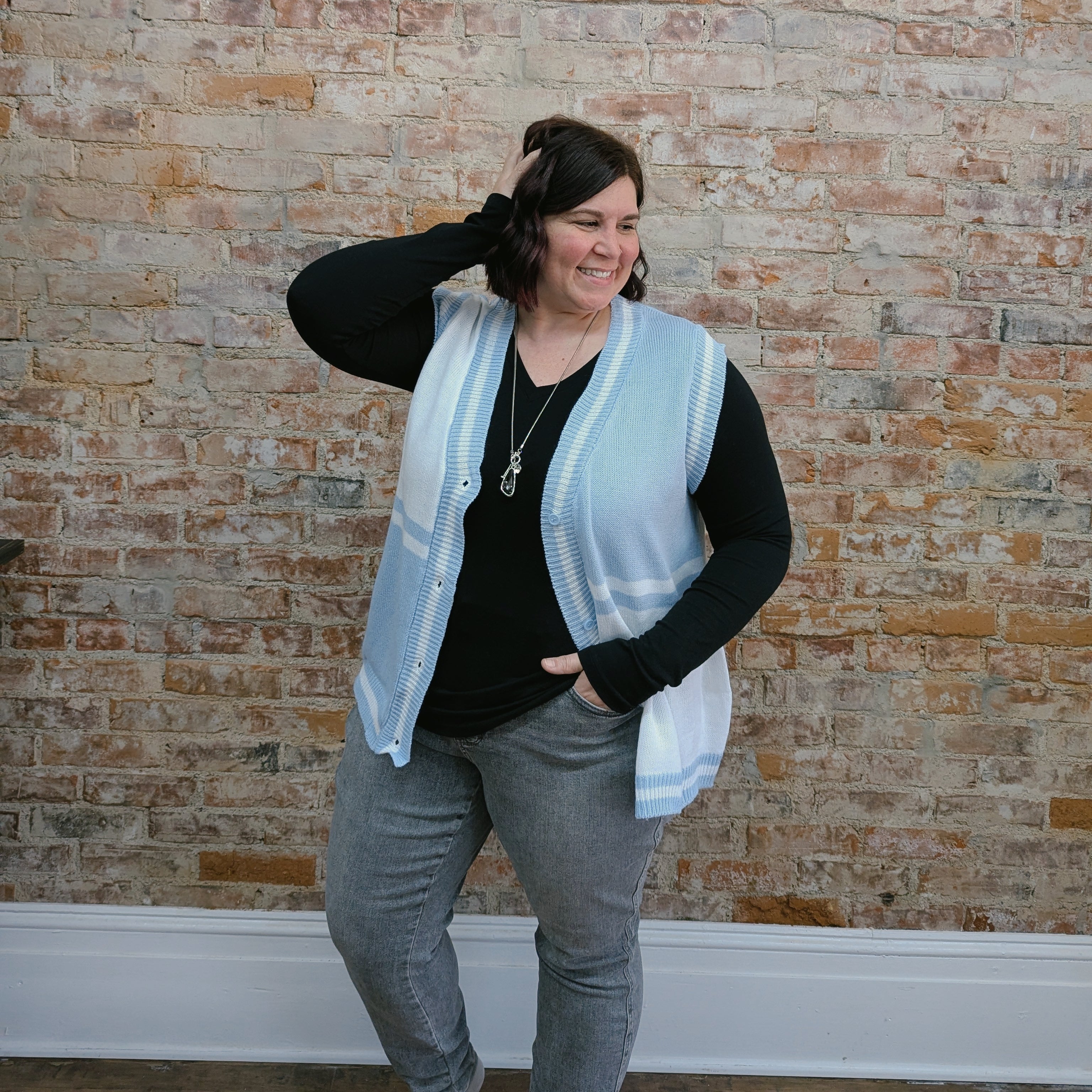 Color Block Sweater Vest