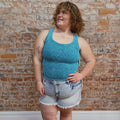 Teal Ribbed Tank