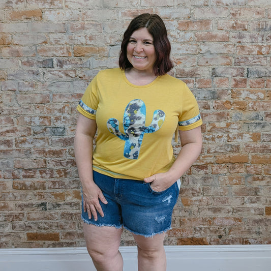 Turquoise and Cactus Tee