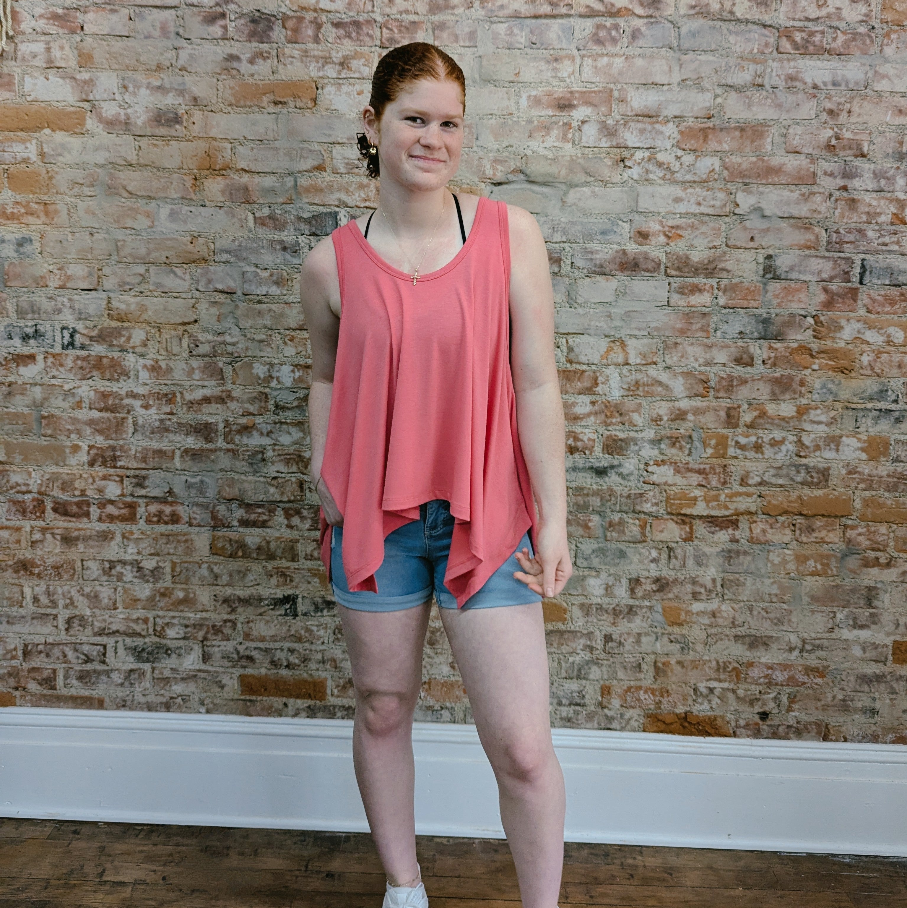 Pink Rose Flowy Tank