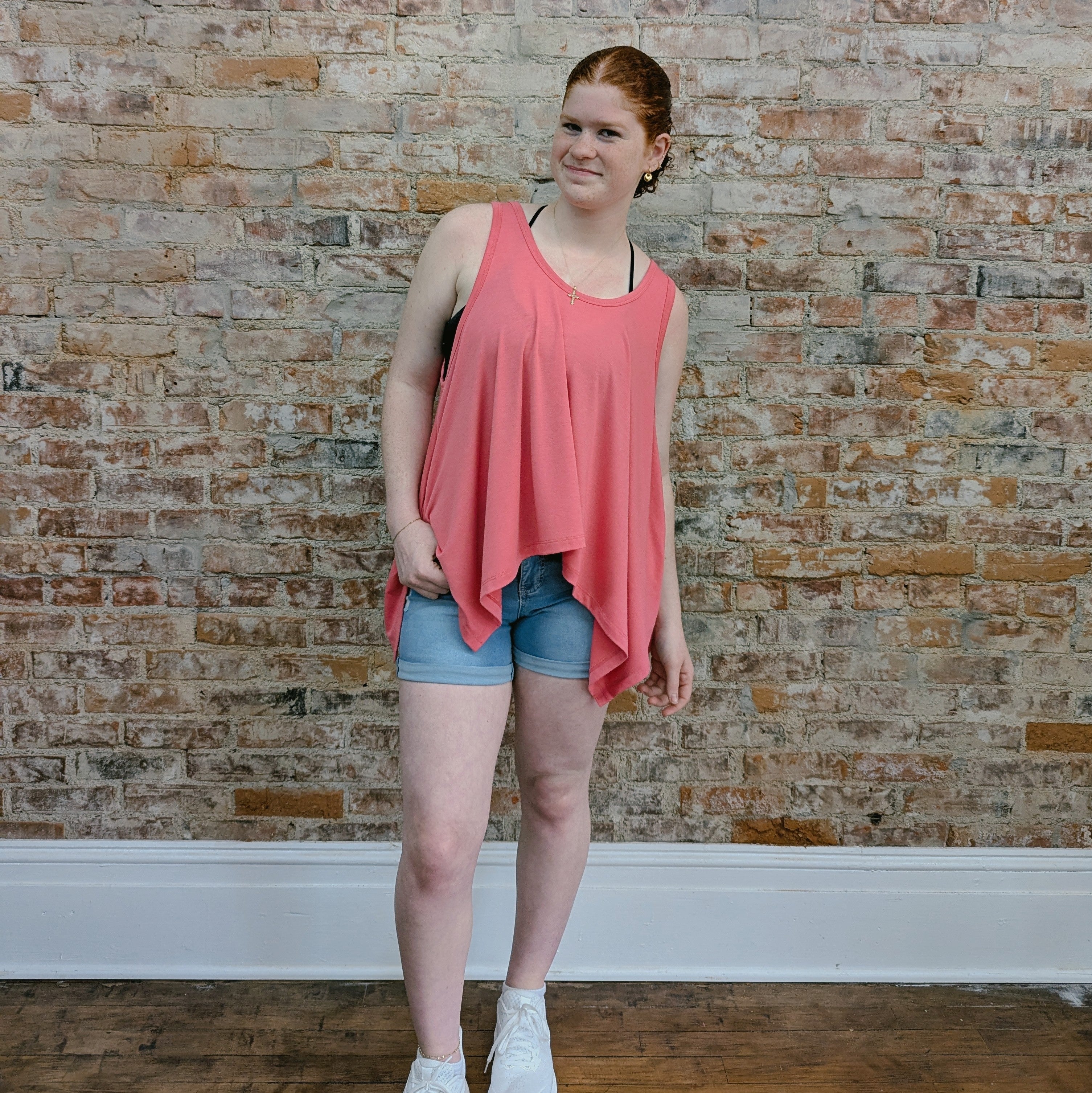 Pink Rose Flowy Tank