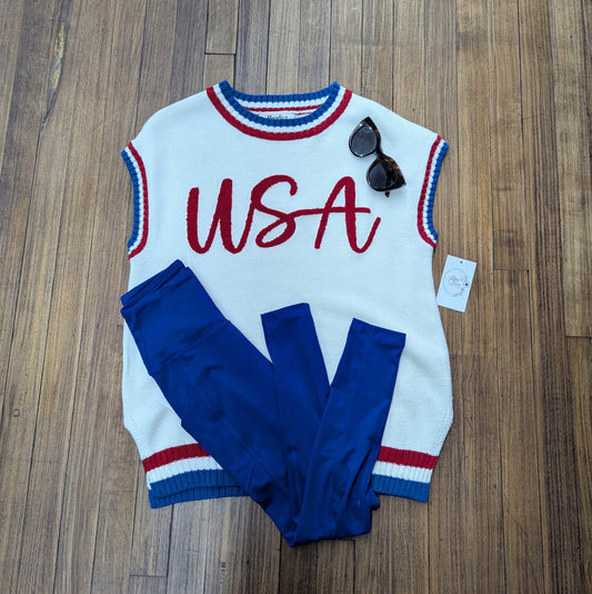 USA Short Sleeve Vest/Sweater