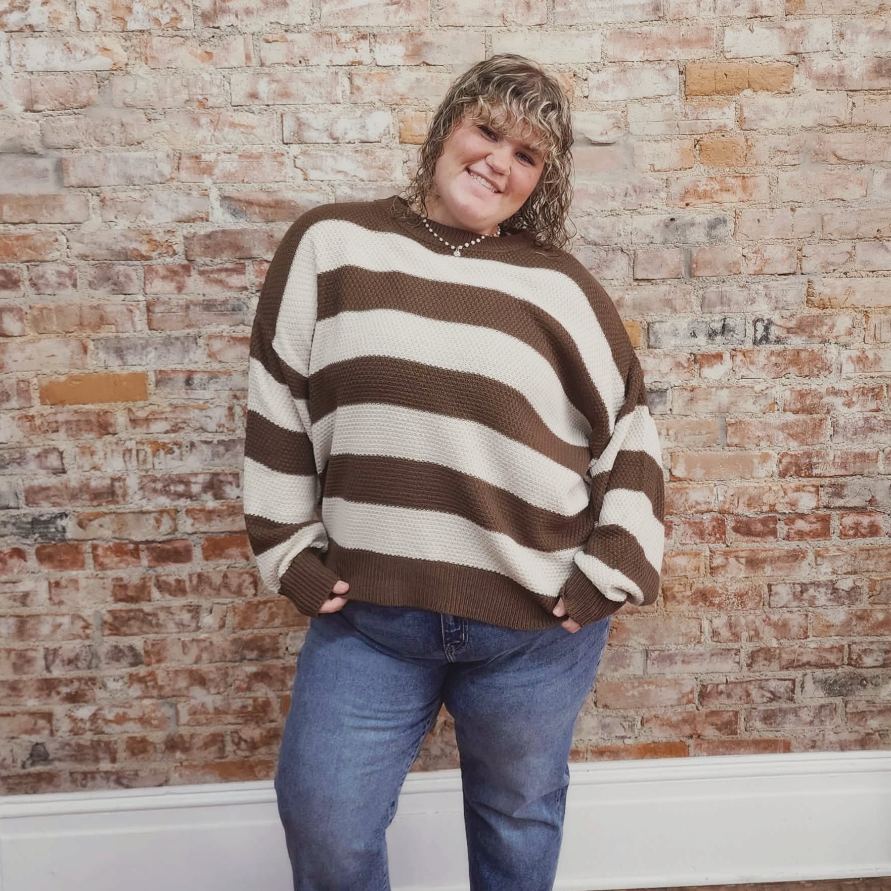 Cinnamon Swirl Knit Sweater