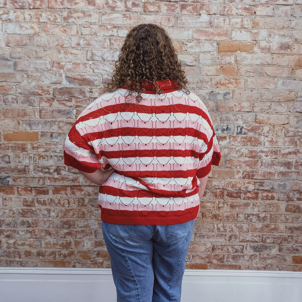 Strawberry Sunset Knit Top