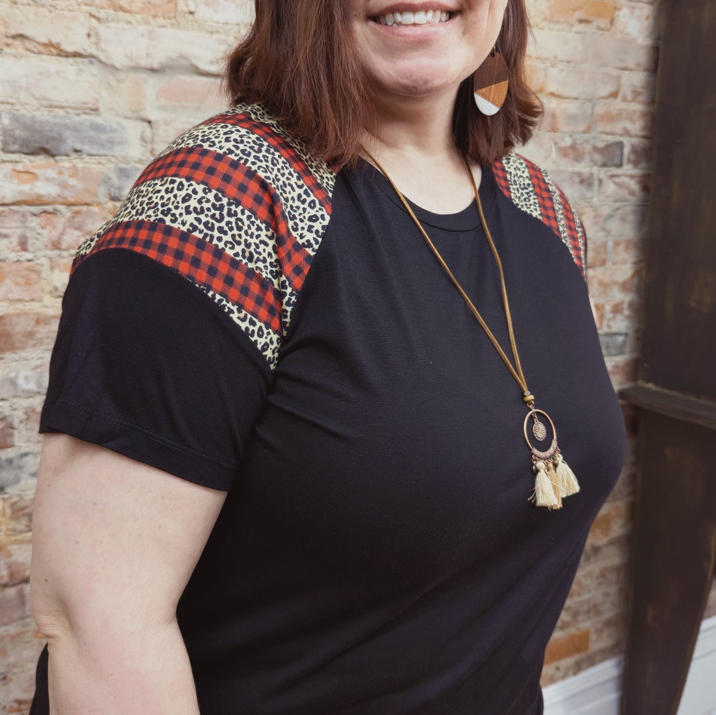 Buffalo Check Short Sleeve Top