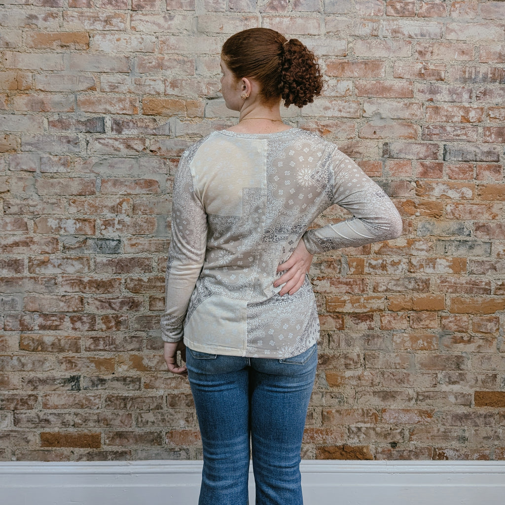 Bandana Print Long Sleeve
