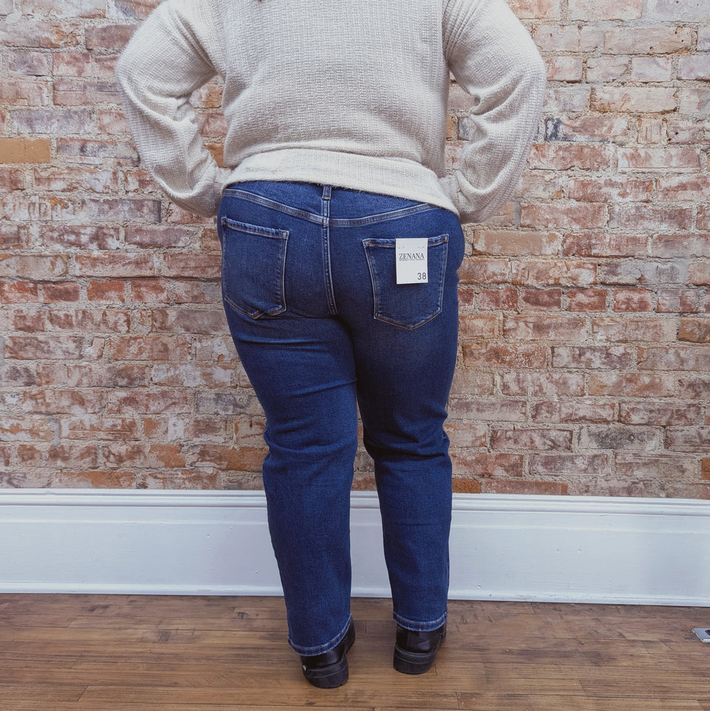 Straight Leg Cropped Jeans